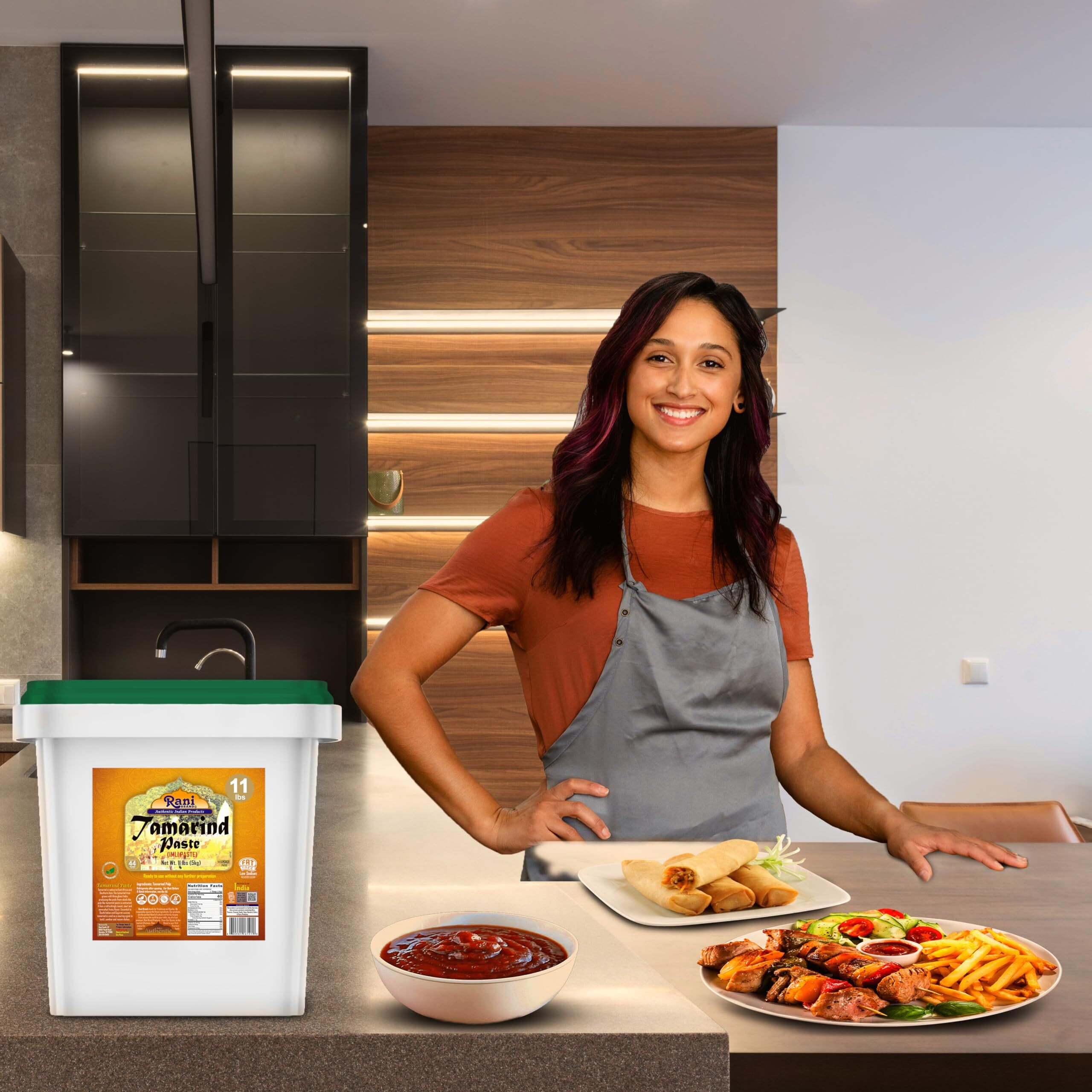 Rani Tamarind Paste Puree (Imli) 176oz (11lbs) 5kg Bulk, No added sugar ~ All Natural, Vegan, Gluten Free, No Colors, NON-GMO, Kosher, Indian Origin (Size 176oz (11lbs) 5kg)