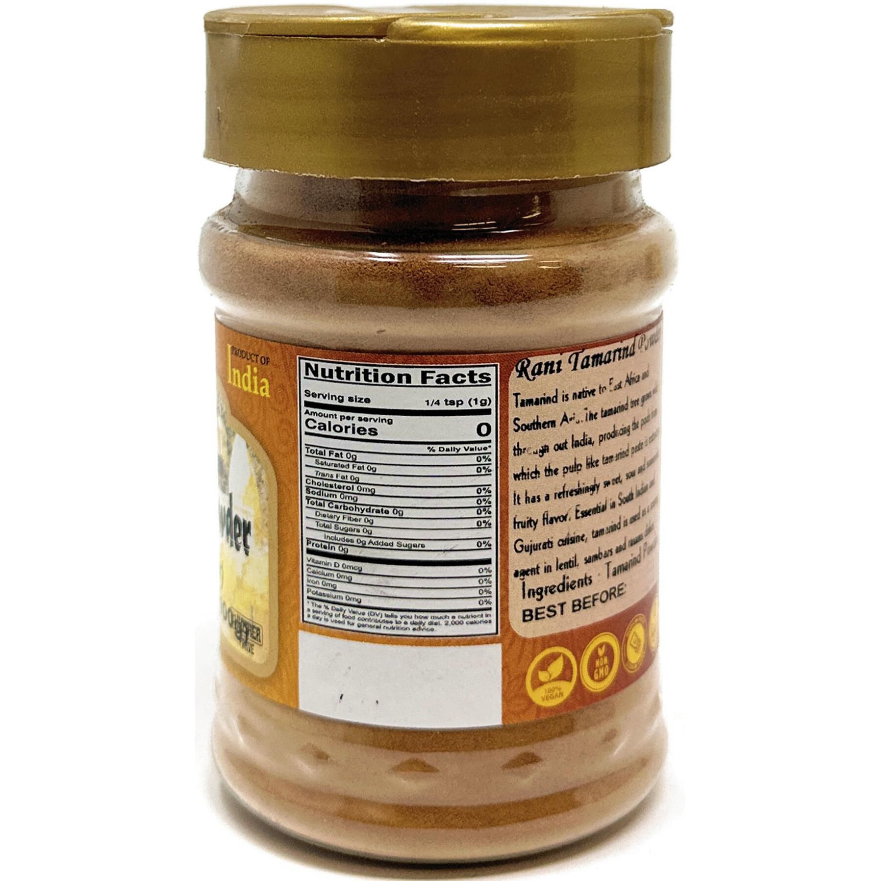 Rani Tamarind Powder (Imli) 3.5oz (100g) PET Jar ~ All Natural| No Added Sugar/Salt, Vegan, Gluten Friendly, Kosher, NON-GMO, Indian Origin (Size 3.5oz (100g))