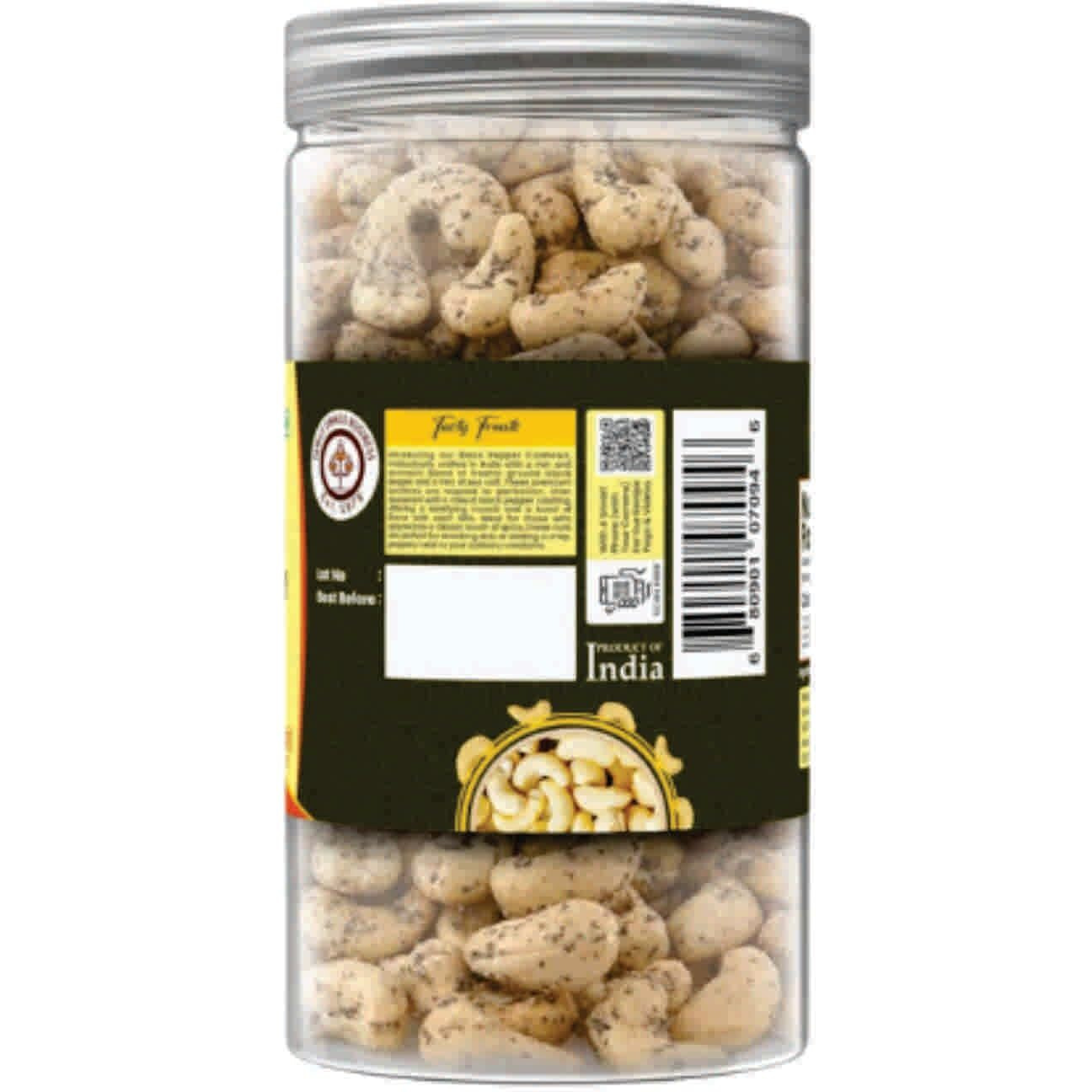 Rani Black Pepper Roasted Cashews 14oz (400g) PET Jar, Non-Fried, Oil Free ~ All Natural, Vegan, Gluten Friendly, NON-GMO, Kosher, Air Roasted, Crunchy & Flavorful