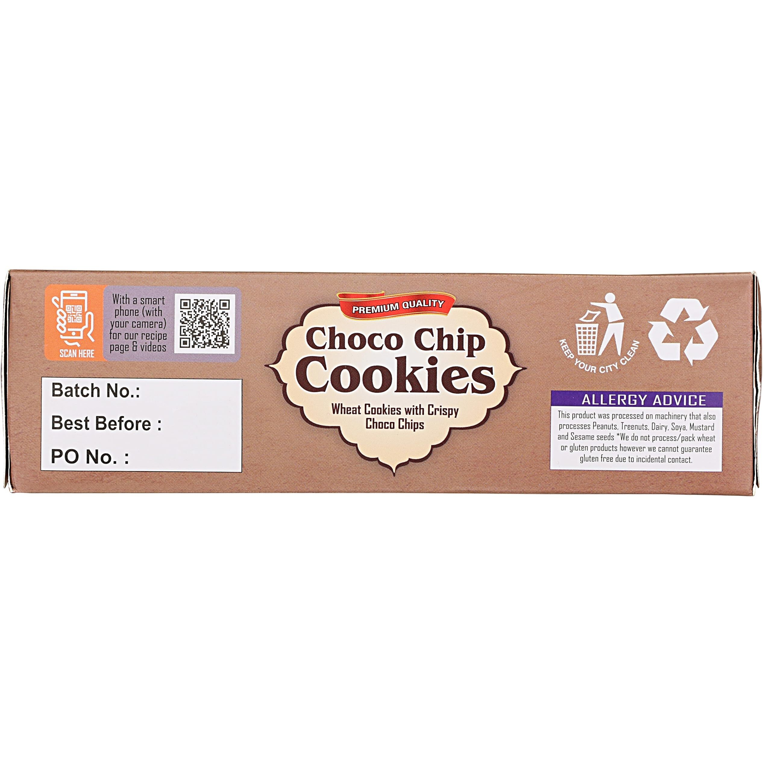 Rani Choco Chip Cookies (Wheat Cookies with Crispy Choco Chips) 14oz (400g) Premium Quality Indian Cookies ~ Vegan, Non-GMO, Indian Origin