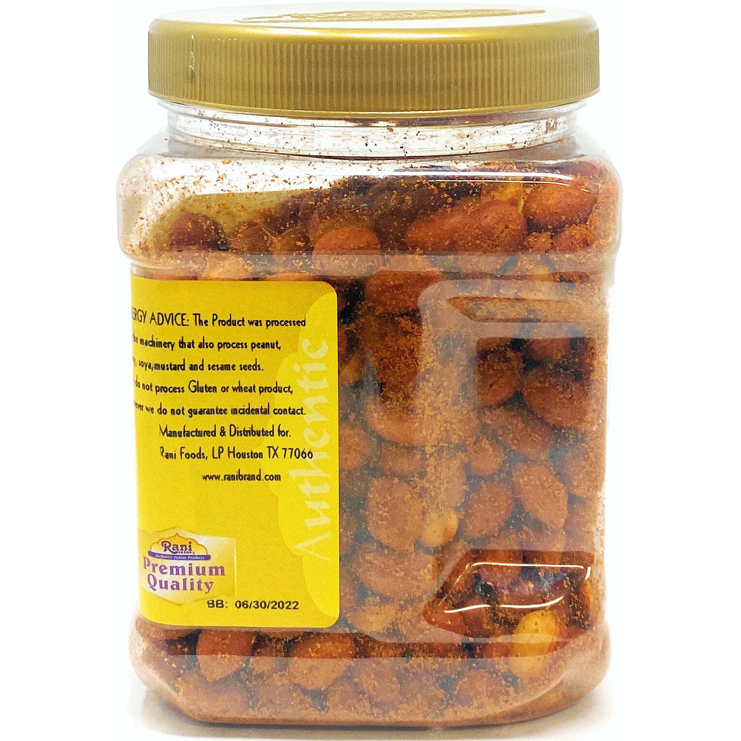 Rani Roasted Masala Peanuts 14oz (400g) PET Jar ~ Freshly Made, All Natural, No Preservatives, Gluten Friendly, Vegan, NON-GMO, Product of USA ~ Spanish Grade Groundnut