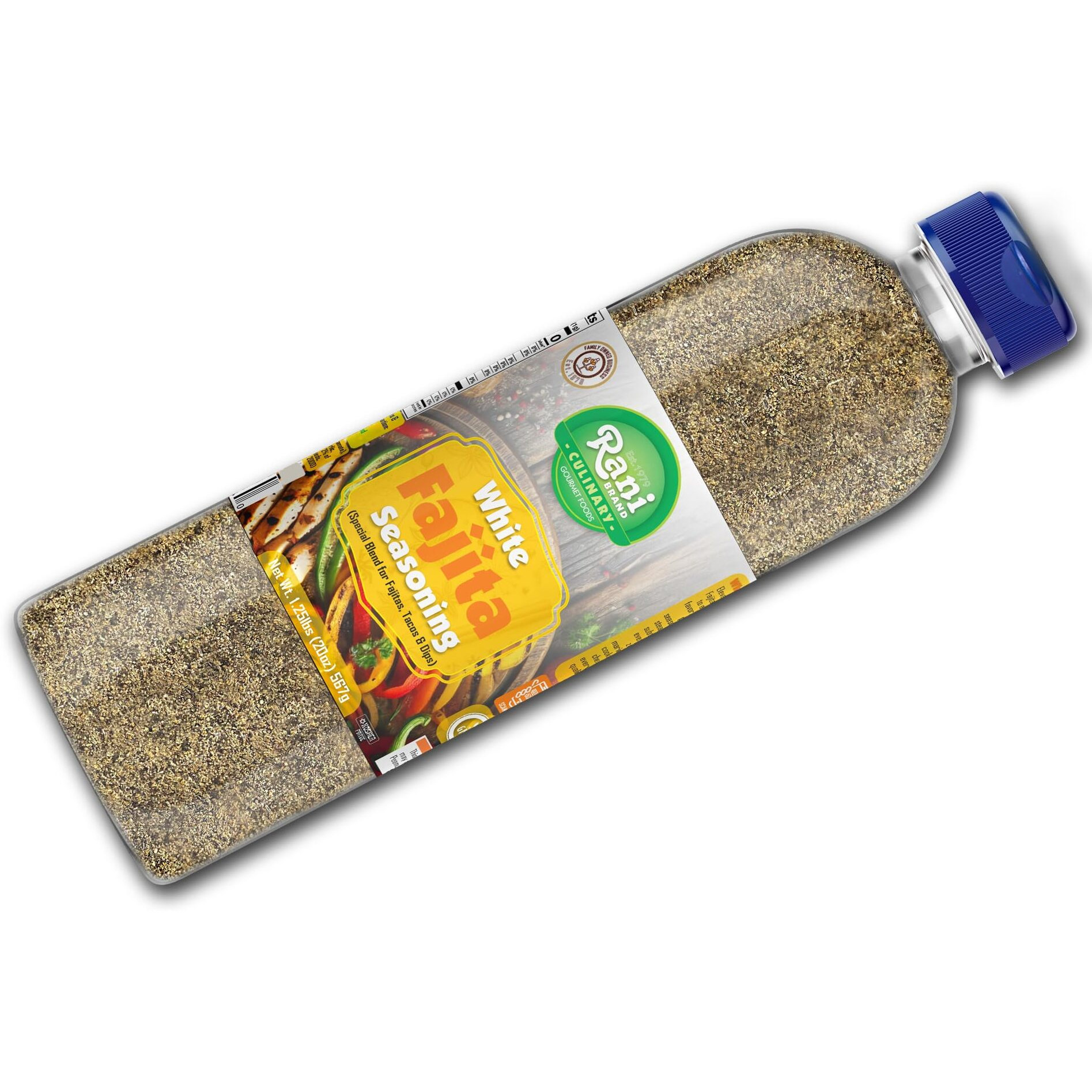 Rani White Fajita Seasoning (Special Blend for Fajitas, Tacos & Dips) 36oz (2.25lbs) 1.02kg PET Jar ~ All Natural, Gluten Friendly, NON-GMO, Kosher, Vegan, Indian Origin (Size 36oz (2.25lbs) 1.02kg)