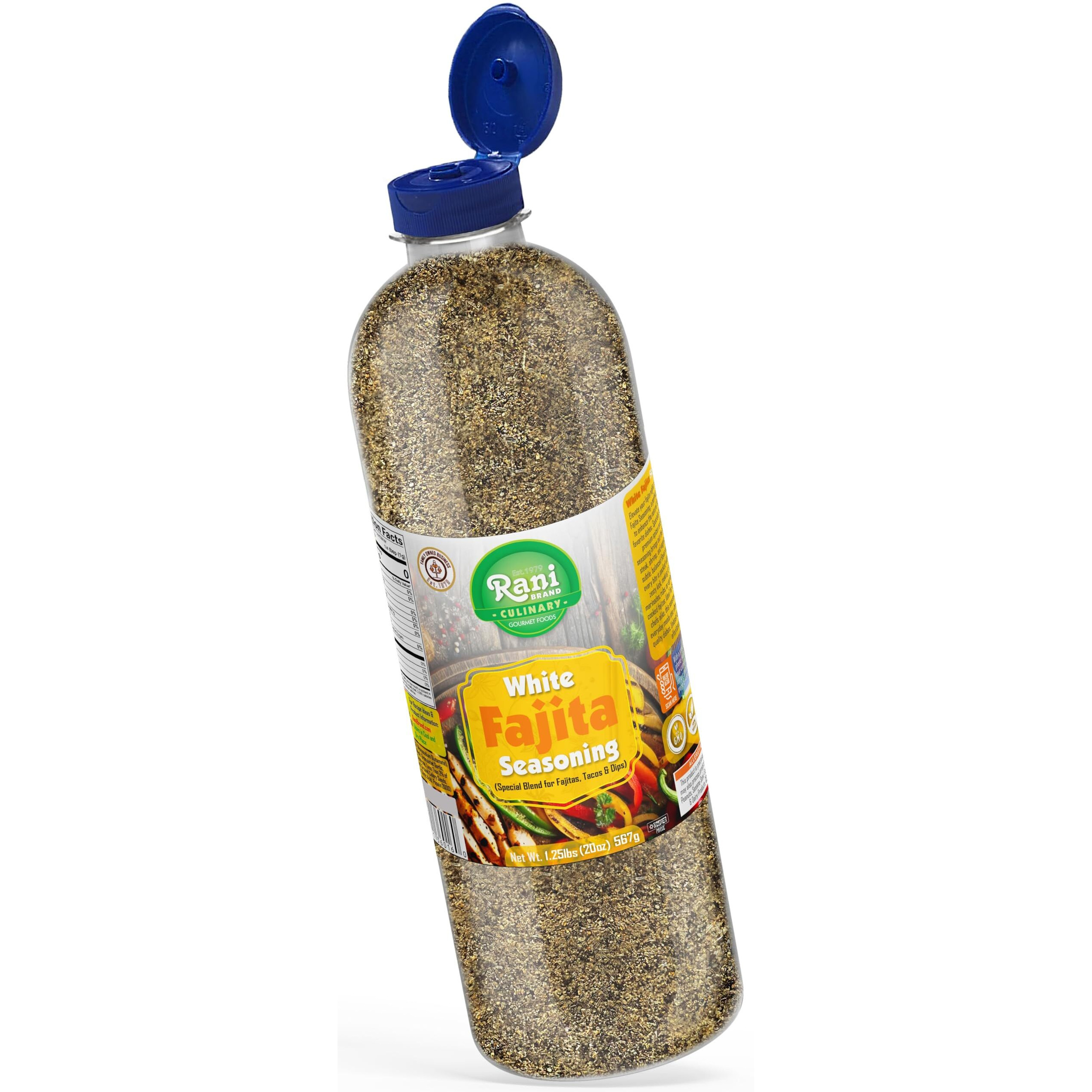 Rani White Fajita Seasoning (Special Blend for Fajitas, Tacos & Dips) 36oz (2.25lbs) 1.02kg PET Jar ~ All Natural, Gluten Friendly, NON-GMO, Kosher, Vegan, Indian Origin (Size 36oz (2.25lbs) 1.02kg)