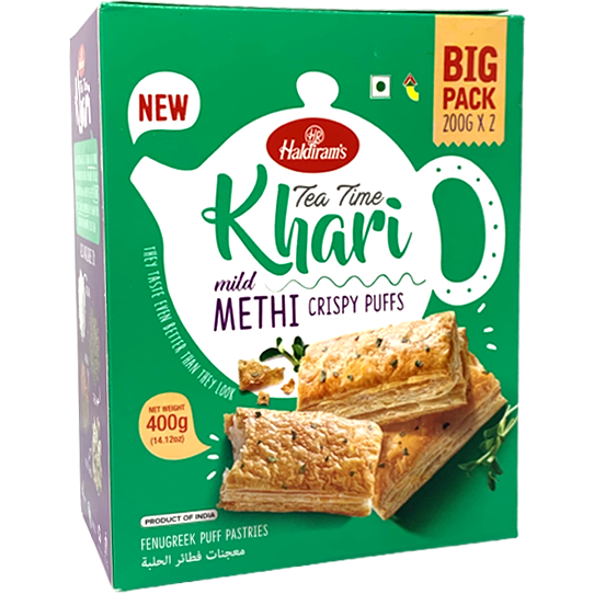 Haldiram's Tea Time Khari Mild Methi - 400 Gm (14.12 Oz)