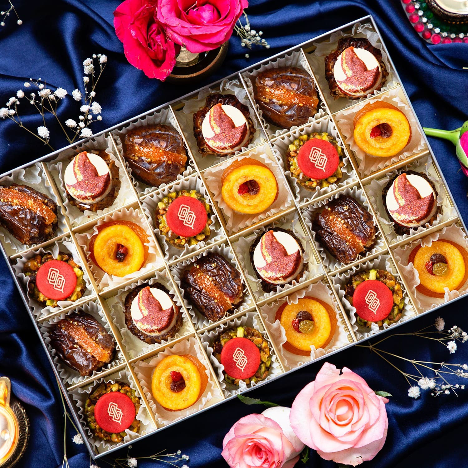 Laumiere Gourmet Fruits - Diwali Collection - Rectangle - Dried Fruits and Nuts Box - Indian Mithai - Sweets - Vegetarian - Healthy