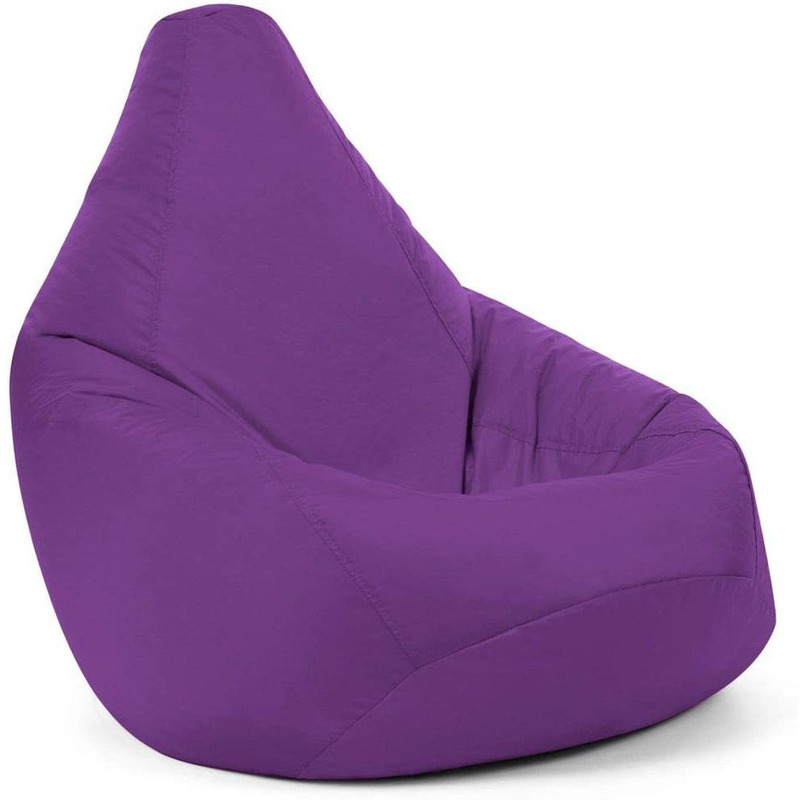 Leather Bean Bag Chair Cover Only (Without Bean Fillers) Protective Liner Product by Ink Craft (Size: XXL, Color: Purple)