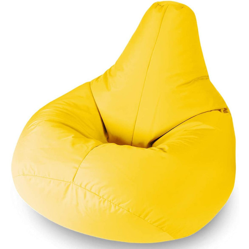 Leather Bean Bag Chair Cover Only (Without Bean Fillers) Protective Liner Product by Ink Craft (Size: XXXL, Color: Yellow)