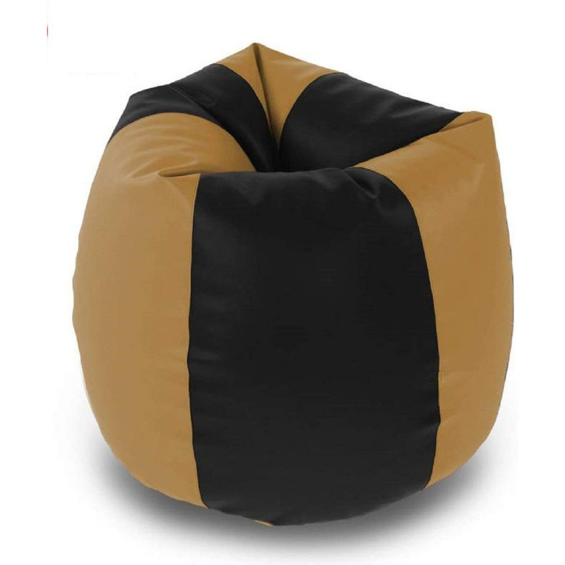Inkcraft Large Bean Bag Chair Cover Kids' Stuffed Animal Storage Bags, Microfiber Cotton Toy Organizer for Kids Bedroom, Storage Solution for Plush Toys, Towels & Clothe, (Size: XL, Color: BLACK-BEIGE)