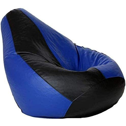 Ink Craft Black-Blue Bean Bag Chair Without Beans -Cover only (Size: XL, Color: BLACK-BLUE)