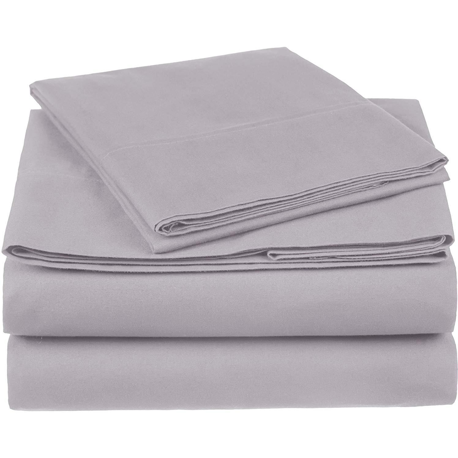 100% Cotton Sheet Set - 400 Thread Count (Piece:6 PIECE, Size:KING, Color:GREY)
