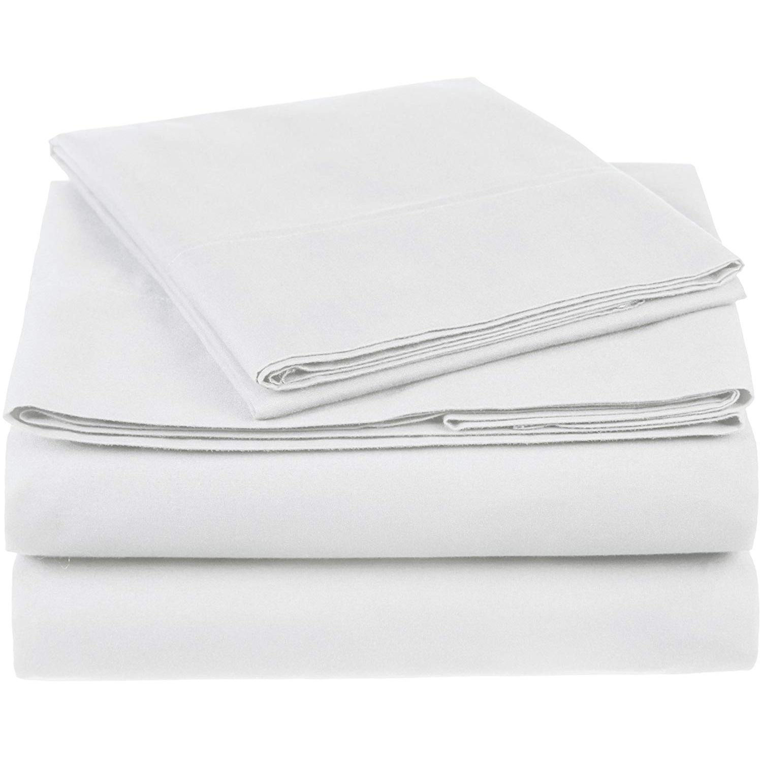 100% Cotton Sheet Set - 500 Thread Count (Piece:6 PIECE, Size:QUEEN, Color:WHITE)