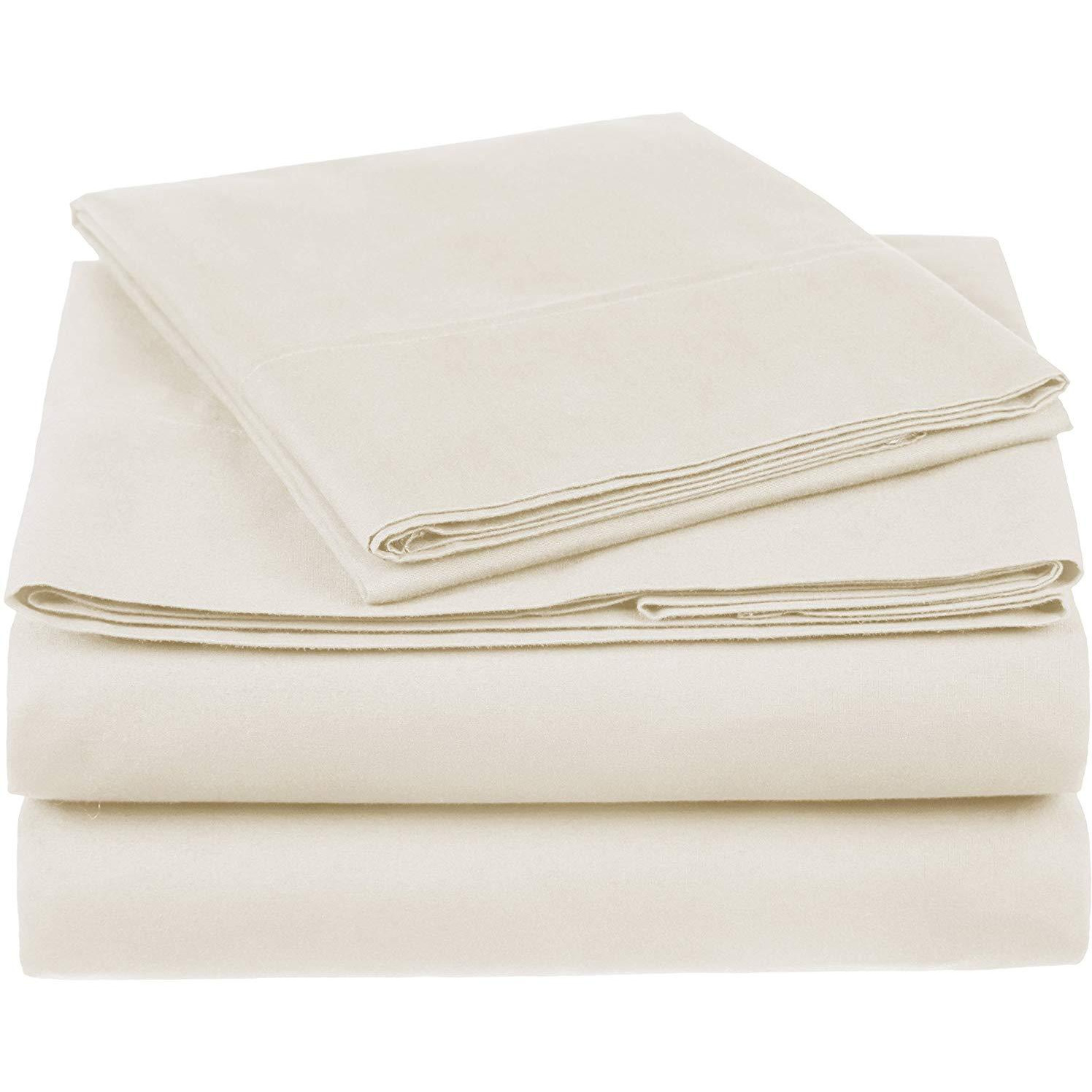 100% Cotton Sheet Set - 500 Thread Count (Piece:6 PIECE, Size:QUEEN, Color:TAUPE)