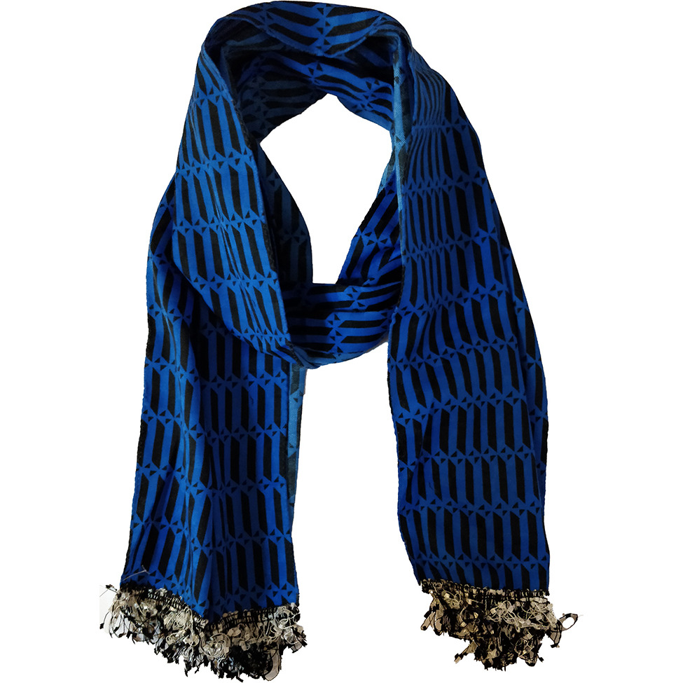 BLUE MATCHSTICK STOLE