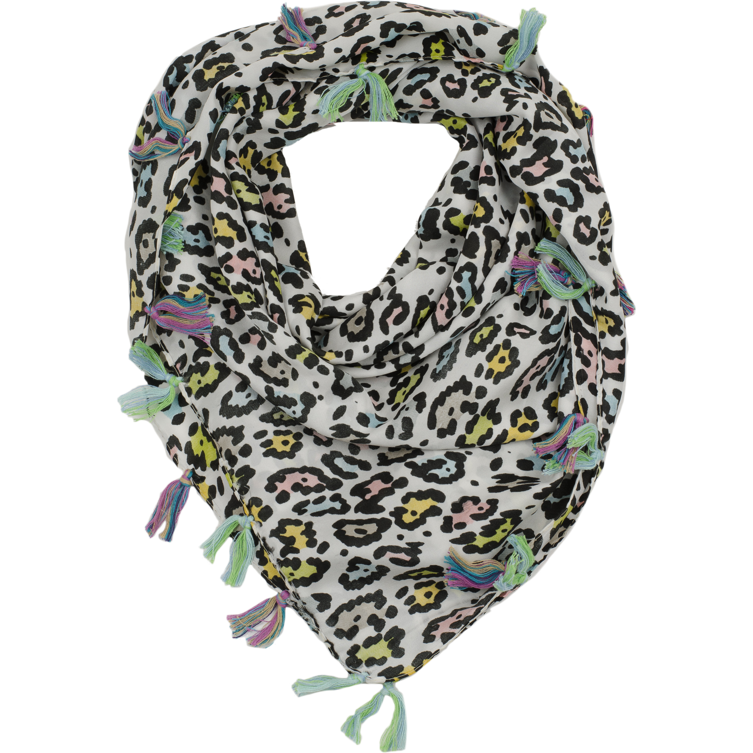 COLOR LEOPARD SCARF