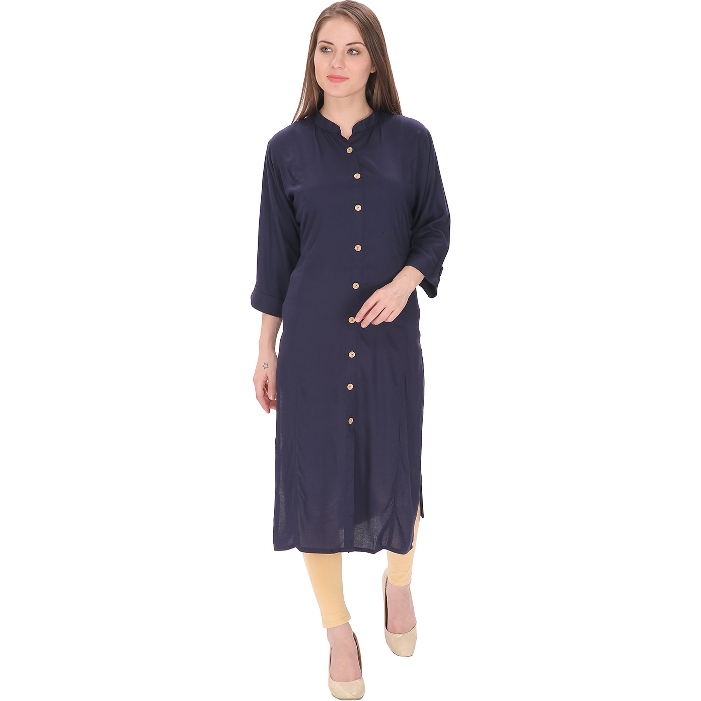 Purplicious Navy Blue Formal Long Kurti