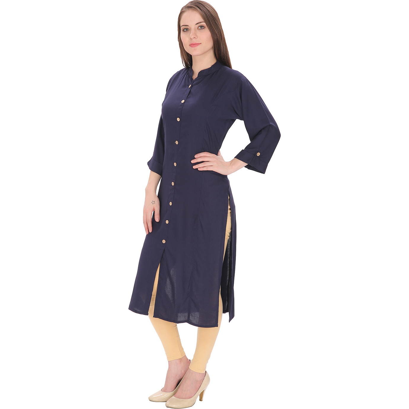 Purplicious Navy Blue Formal Long Kurti