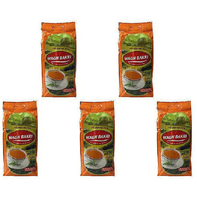 Pack of 5 - Wagh Bakri Premium Tea - 454 Gm (16 Oz)