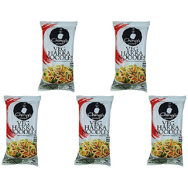 Pack of 5 - Ching's Secret Veg Hakka Noodles - 150 Gm (5.3 Oz)