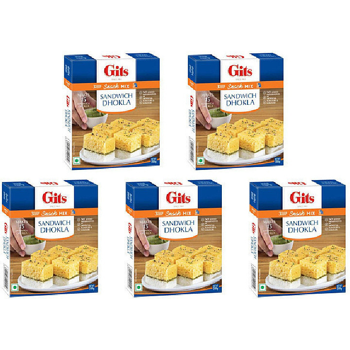 Pack of 5 - Gits Sandwich Dhokla Mix - 200 Gm (7 Oz)