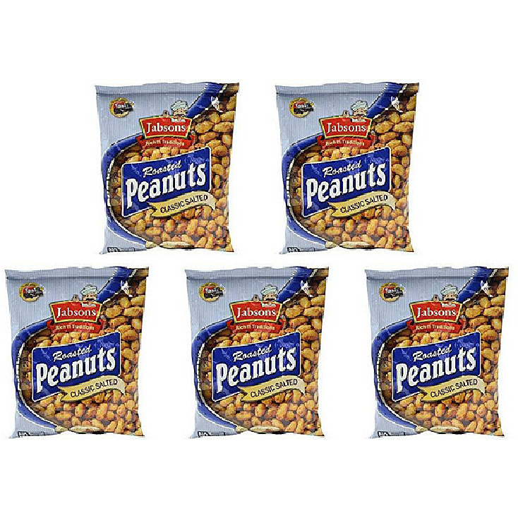Pack of 5 - Jabsons Roasted Peanuts Classic Salted - 160 Gm (5.64 Oz)