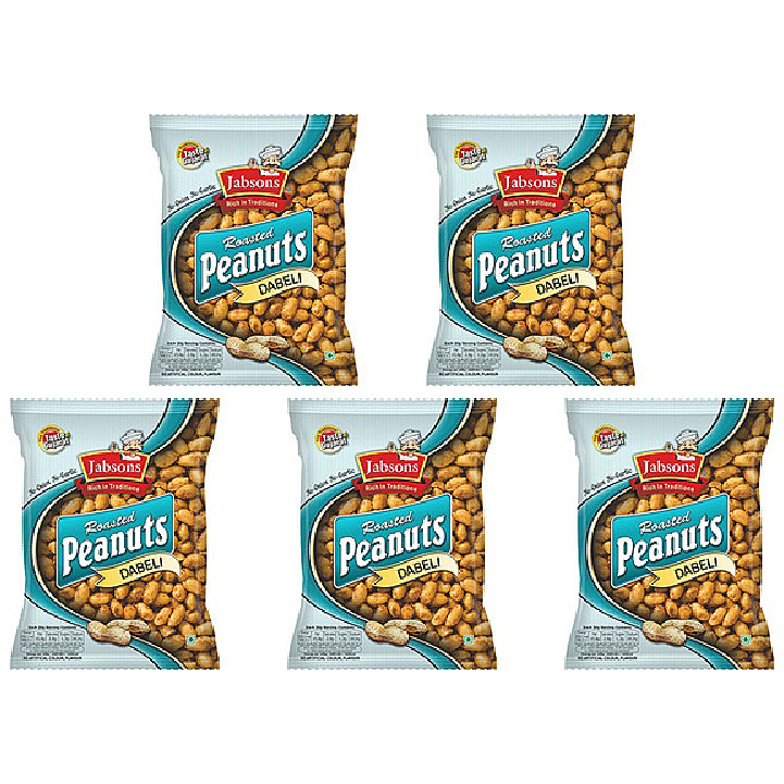 Pack of 5 - Jabsons Roasted Peanuts Dabeli - 140 Gm (4.94 Oz)