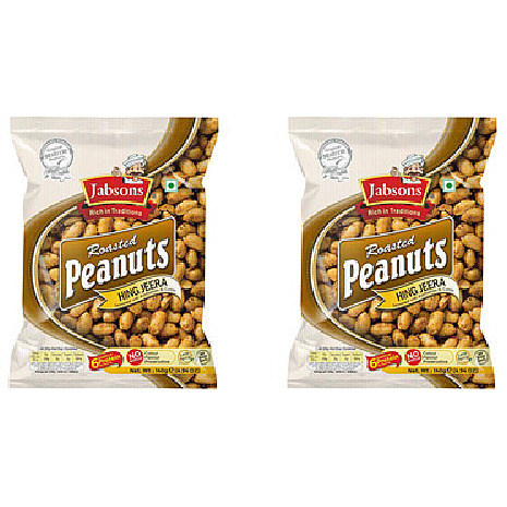 Pack of 2 - Jabsons Roasted Peanuts Hing Jeera - 140 Gm (4.94 Oz)