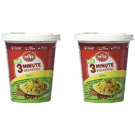 Pack of 2 - Mtr 3 Minute Breakfast Cup Poha - 80 Gm (2.82 Oz)