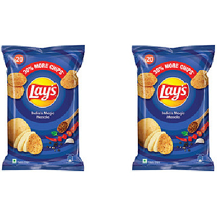 Pack of 2 - Lay's India's Magic Masala Potato Chips - 52 Gm (1.83 Oz)