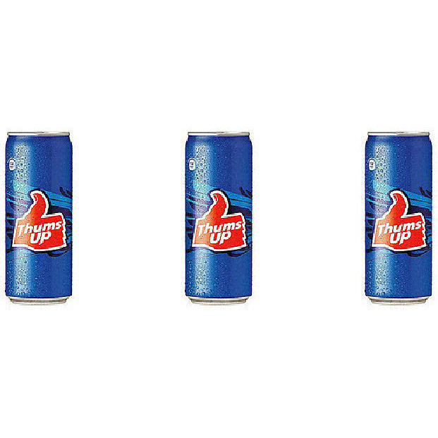 Pack of 3 - Thums Up Can - 300 Ml (10.14 Fl Oz)