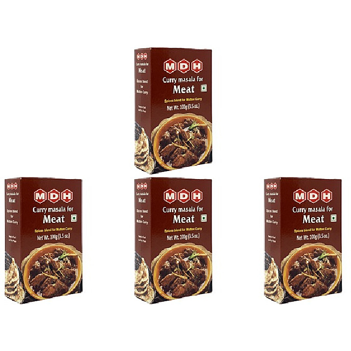 Pack of 4 - Mdh Meat Curry Masala - 100 Gm (3.5 Oz)