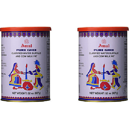 Pack of 2 - Amul Pure Ghee Export Can - 2 Lb (907 Gm)
