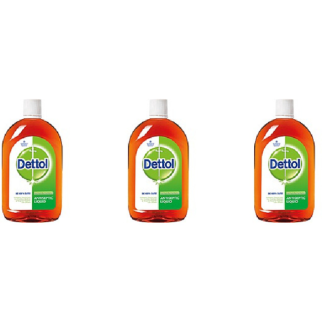 Pack of 3 - Dettol Antiseptic Disinfectant Liquid - 550 Ml (17 Oz)
