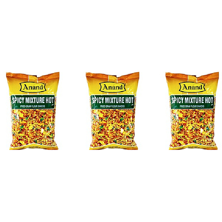 Pack of 3 - Anand Spicy Mixture Hot - 14 Oz (400 Gm)