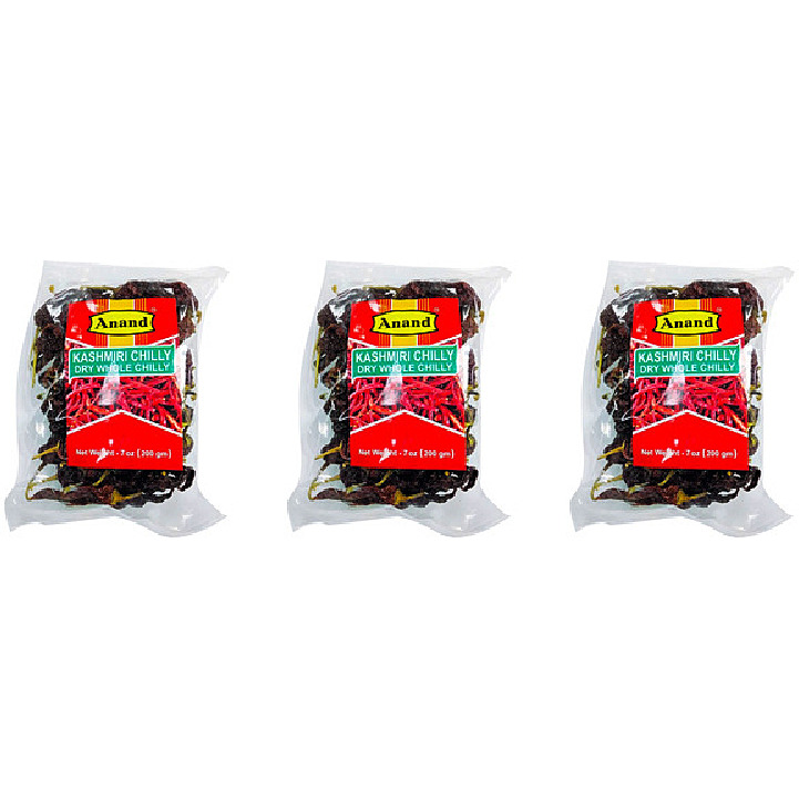 Pack of 3 - Anand Kashmiri Chilli Dry Whole - 100 Gm (3.5 Oz)