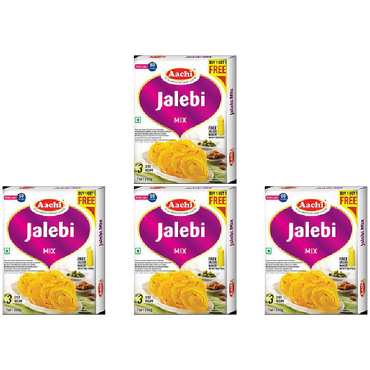 Pack of 4 - Aachi Jalebi Mix With Maker - 180 Gm (6.3 Oz)