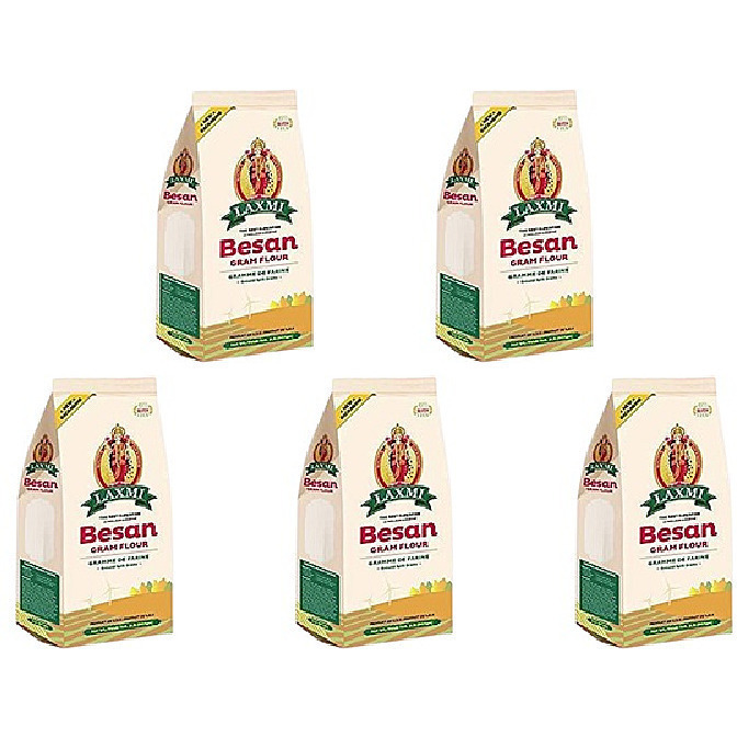 Pack of 5 - Laxmi Freshly Milled Besan - 2 Lb (907 Gm)