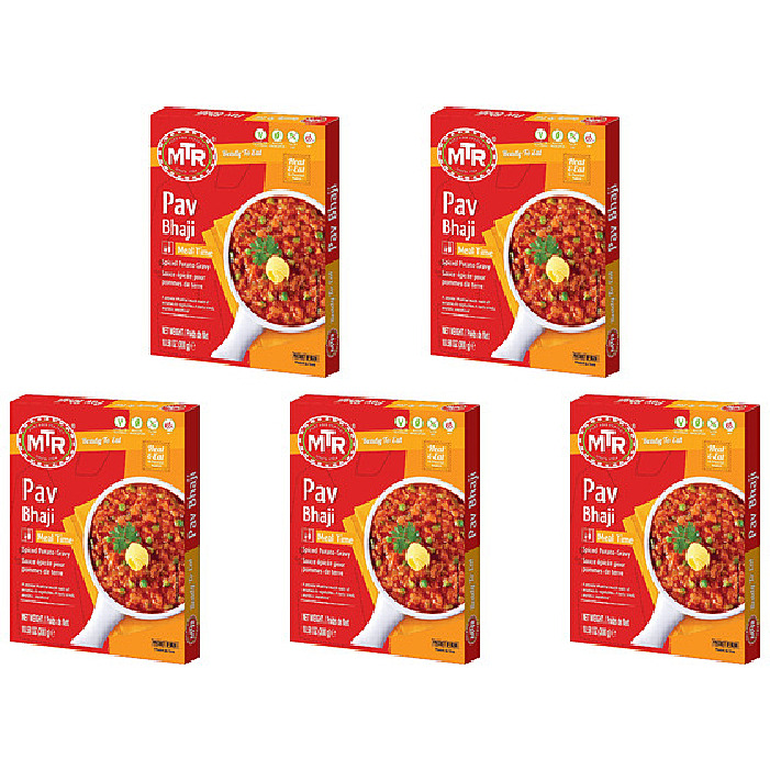 Pack of 5 - Mtr Ready To Eat Pav Bhaji - 300 Gm  (10.5 Oz)