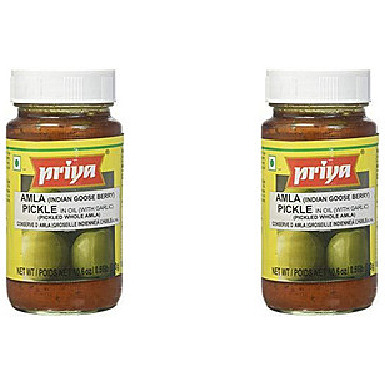 Pack of 2 - Priya Amla With Garlic Pickle - 300 Gm (10.58 Oz)