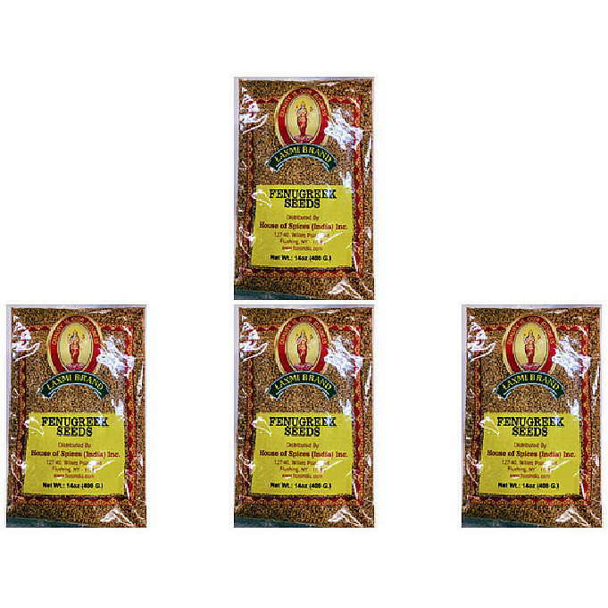 Pack of 4 - Laxmi Methi Fenugreek Seeds - 400 Gm (14 Oz)