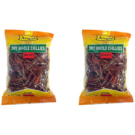 Pack of 2 - Anand Dry Whole Chillies Teja - 7 Oz (200 Gm)