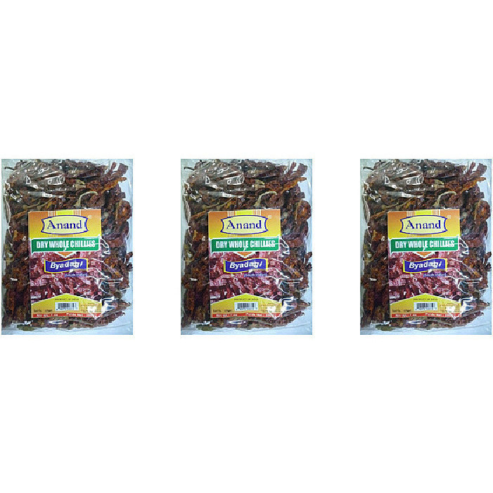 Pack of 3 - Anand Dry Whole Chillies Guntur Byadagi - 7 Oz (200 Gm)