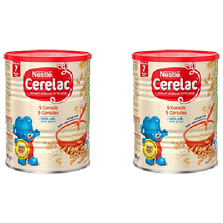 Pack of 2 - Nestle Cerelac 5 Cereals With Milk - 400 Gm (14 Oz)