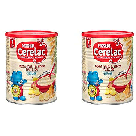Pack of 2 - Nestle Cerelac Mixed Fruits Wheat With Milk - 400 Gm (14 Oz)