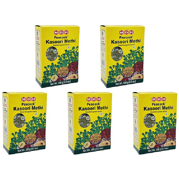 Pack of 5 - Mdh Kasoori Methi - 100 Gm (3.5 Oz)