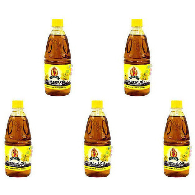 Pack of 5 - Laxmi Mustard Oil - 500 Ml (17 Fl Oz)