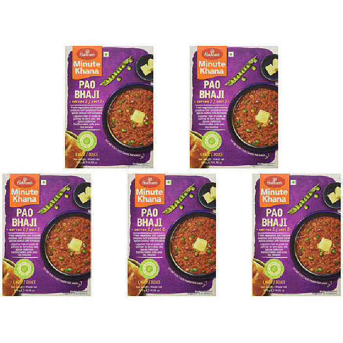 Pack of 5 - Haldiram's Ready To Eat Pao Bhaji - 300 Gm (10.59 Oz)