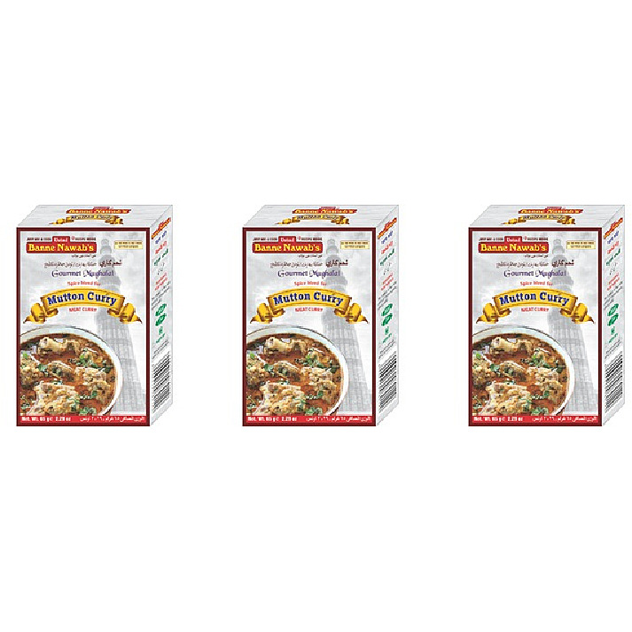 Pack of 3 - Ustad Banne Nawab's Mutton Curry - 65 Gm (2.29 Oz)