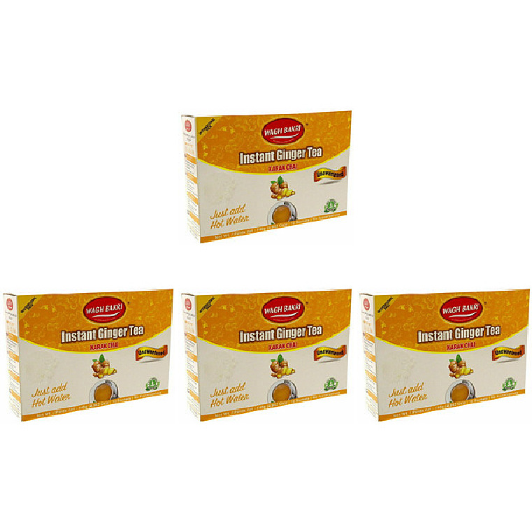 Pack of 4 - Wagh Bakri Unsweetened Ginger Chai - 140 Gm (5 Oz)