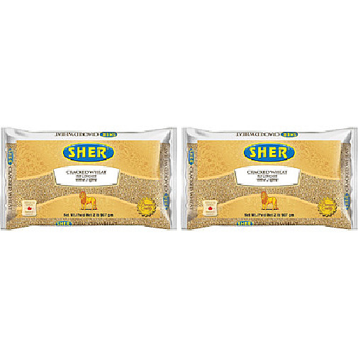 Pack of 2 - Sher Cracked Wheat Dalia - 2 Lb (908 Gm)