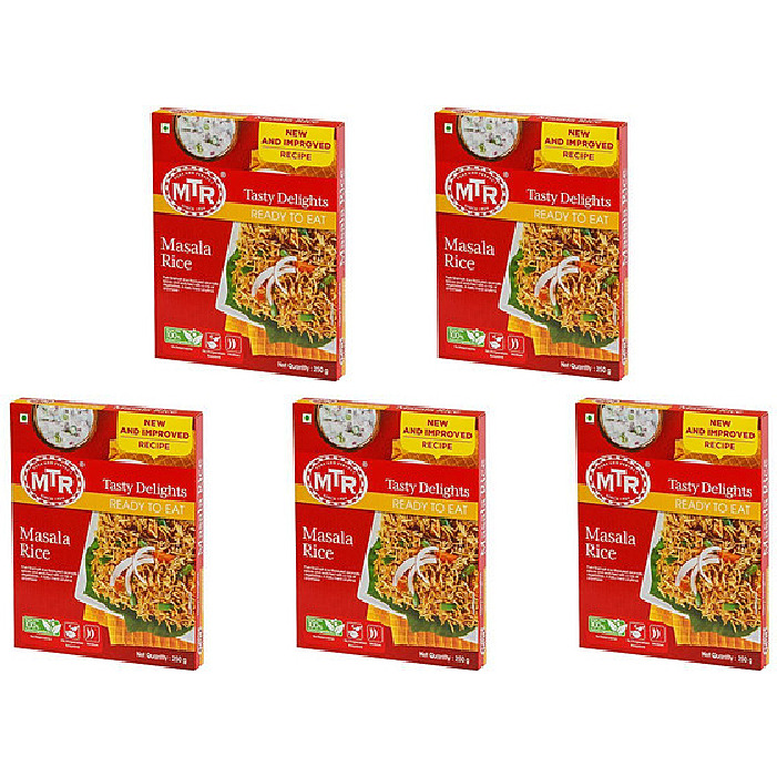 Pack of 5 - Mtr Ready To Eat Masala Rice - 250 Gm (8.8 Oz)
